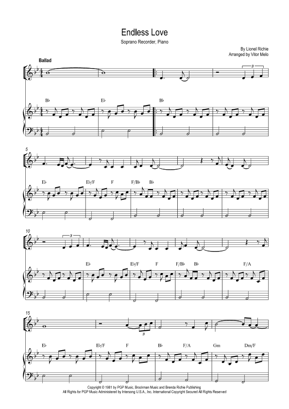 Endless Love (arr. Vitor Melo)
