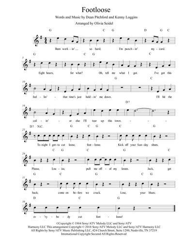 Footloose (arr. Olivia Seidel)