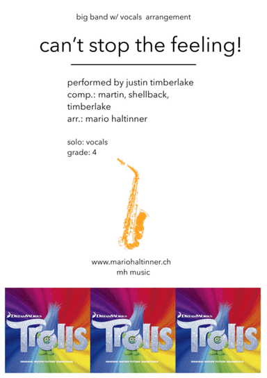 Can't Stop The Feeling  from TROLLS (arr. Mario Haltinner)