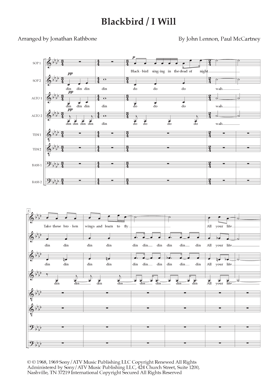 Blackbird (arr. Jonathan Rathbone)