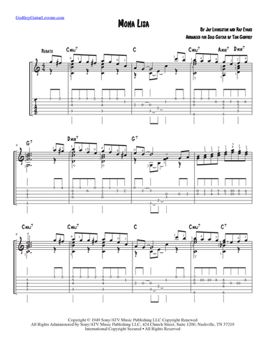 Mona Lisa (arr. Tom Godfrey)