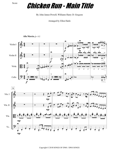 Chicken Run - Main Title Escape Montage (arr. Ellen Harle)