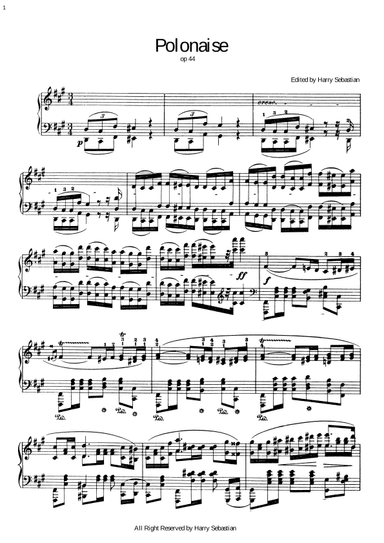 Chopin - Polonaise in F-sharp minor, Op 44 (arr. Harry Sebastian)
