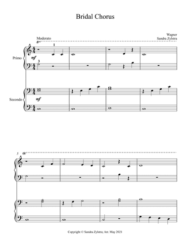 Bridal Chorus (beginning solo with optional elementary duet) (arr. Sandra Zylstra)
