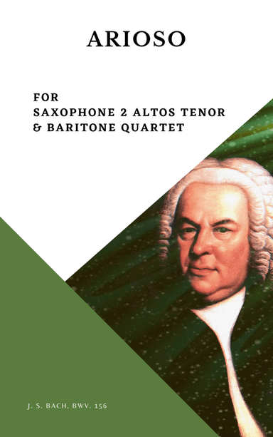 Arioso Bach Saxophone Quartet 2 Alto Tenor Baritone (arr. Woods Only)