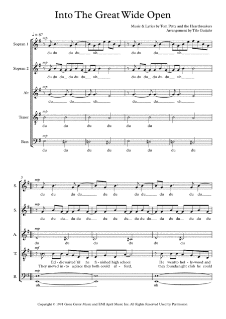 Into The Great Wide Open (arr. Tilo Gutjahr)
