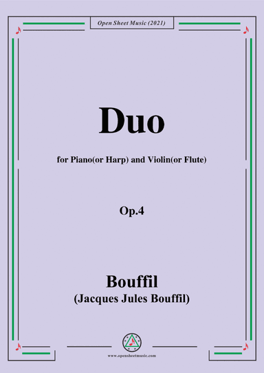 Bouffil-Duo Op.4,for Harp(or Piano) and Violin(or Flute) (arr. MSM)