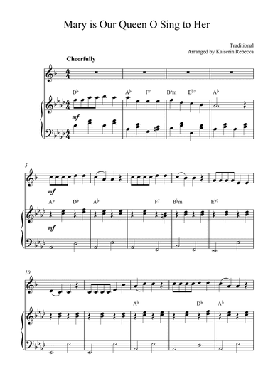 Mary Is Our Queen O Sing To Her (arr. Kaiserin Rebecca)
