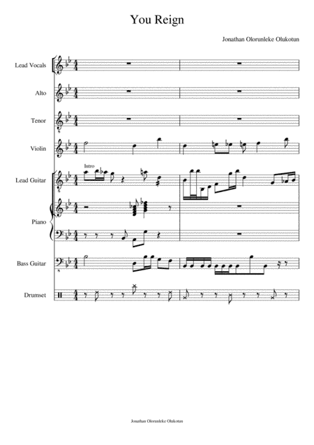You Reign - Original composition