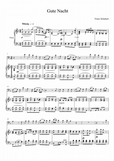 Franz Schubert - Gute Nacht (Violoncello Solo) (arr. André Laitano)