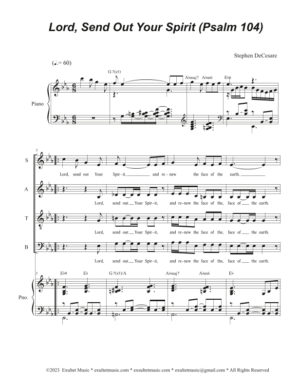 Lord, Send Out Your Spirit (Psalm 104) (SATB)
