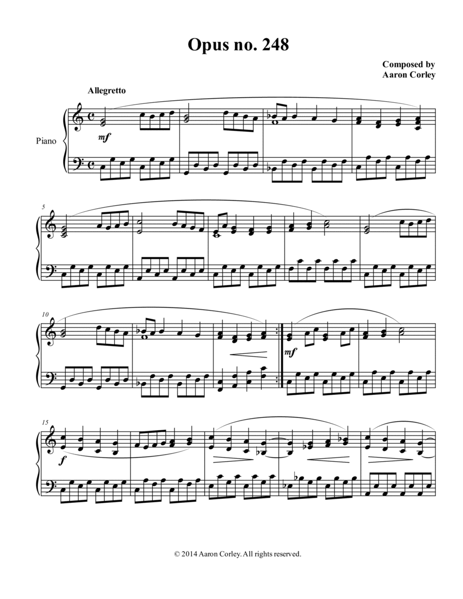 Aaron Corley: Opus no. 248