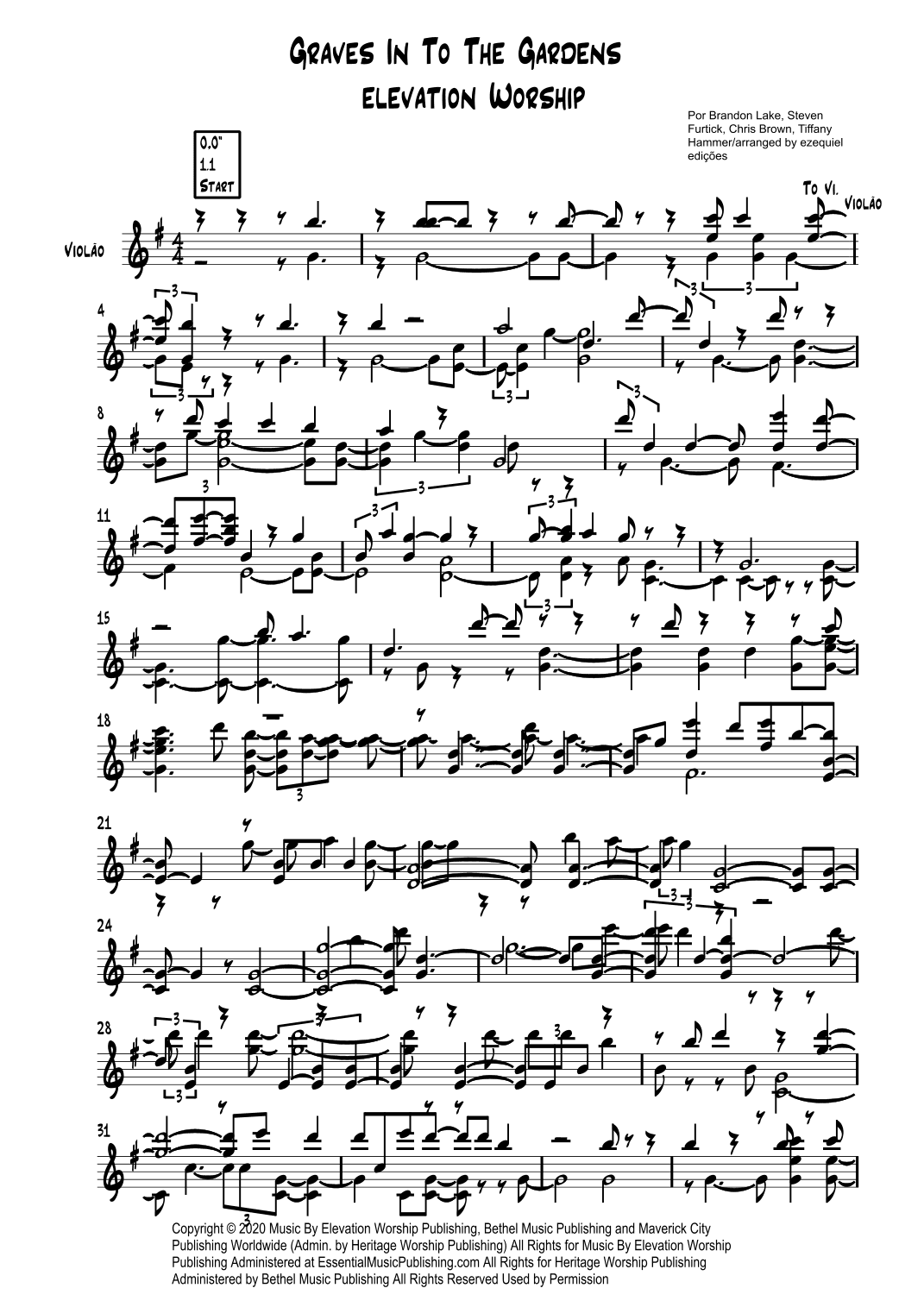 Graves Into Gardens (arr. ezequiel zeferino edição)