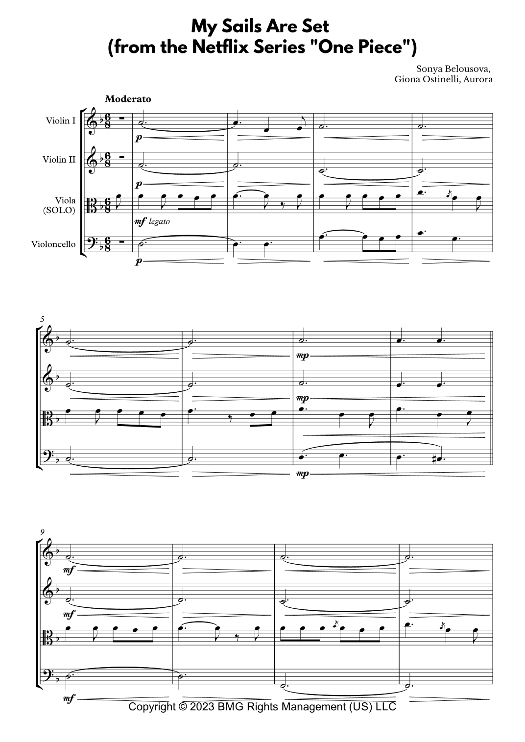 My Sails Are Set (arr. AD Arrangements)