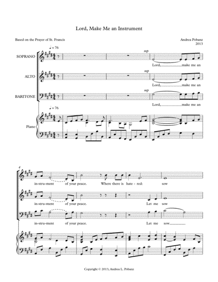 Lord, Make Me an Instrument