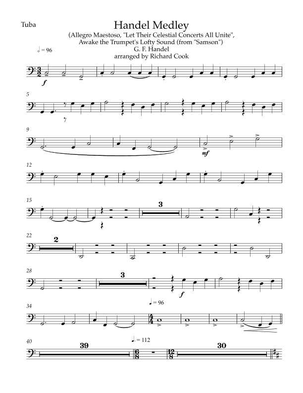 Handel Medley (arr. Richard Cook)