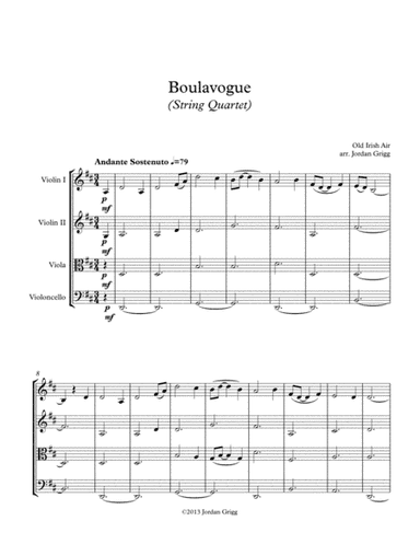 Boulavogue (String Quartet) (arr. Jordan Grigg)
