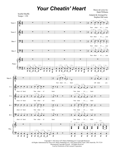 Your Cheatin' Heart (arr. Stephen DeCesare)