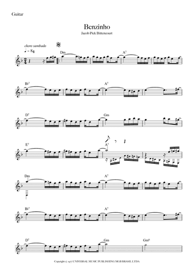 Benzinho (arr. Fabio Carrilho)