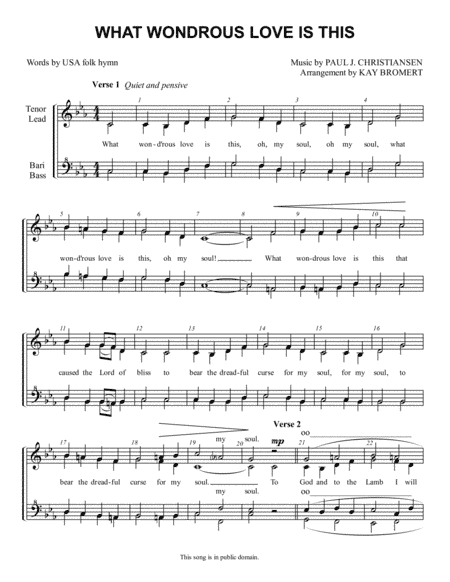 What Wondrous Love Is This (arr. Kay Bromert)