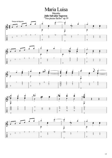 Maria Luisa (Mazurka) (arr. Leonardo Ramos)