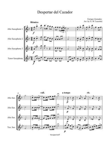 Despertar del Cazador (arr. Nick Lacanski)