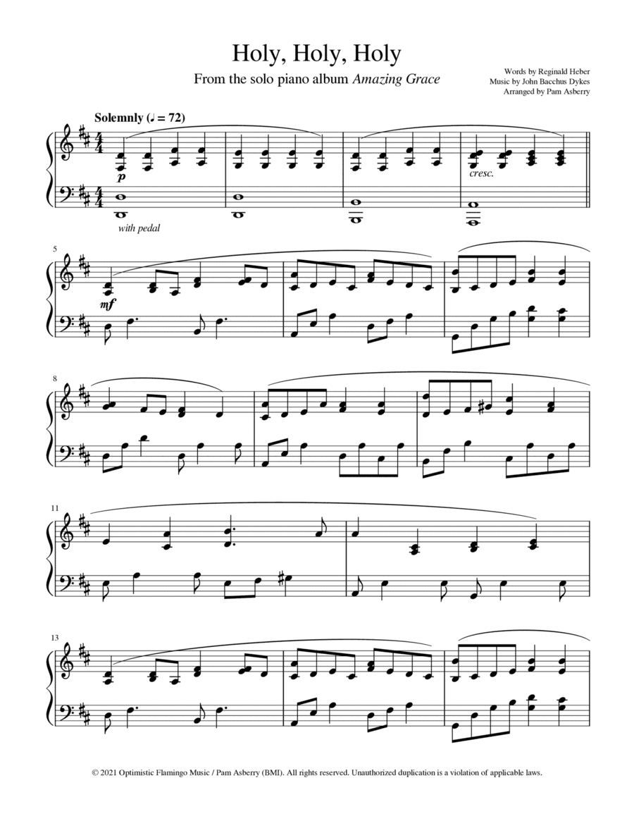 Holy, Holy, Holy (arr. Pam Asberry)