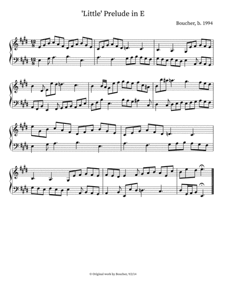 Little Prelude in E Major