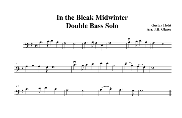 In the Bleak Midwinter (arr. Jeremy Glaser)