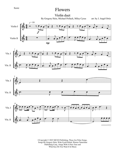 Flowers (arr. José angel Ortiz ramirez)