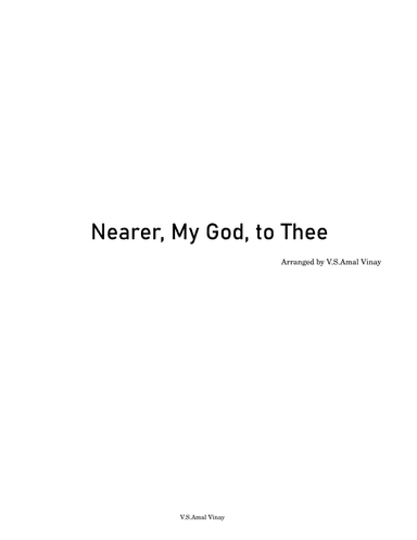 Nearer, My God, to Thee | String Quartet (arr. V.S.Amal Vinay)