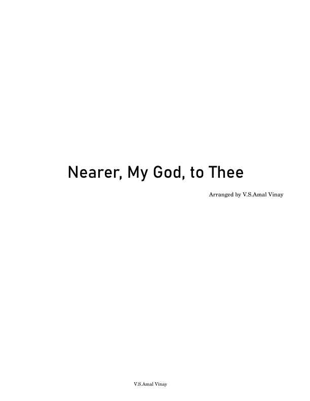 Nearer, My God, to Thee | String Quartet (arr. V.S.Amal Vinay)