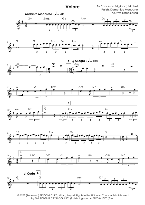 Volare (arr. Jose Welligton Sousa de Castro)