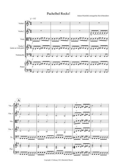 Pachelbel Rocks! for String Quartet (arr. David Burndrett)