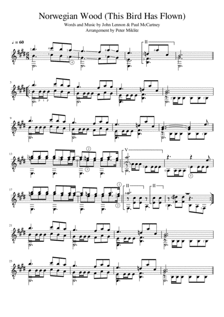 Norwegian Wood (This Bird Has Flown) (arr. Peter Miklitz)