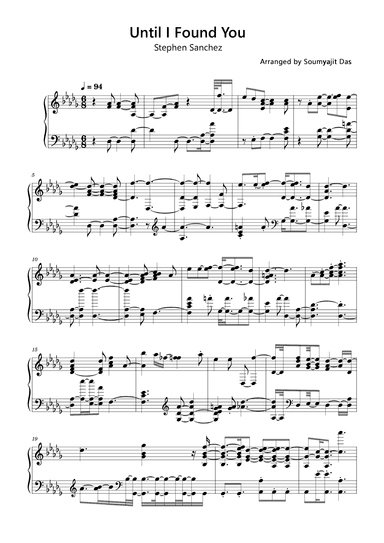 Until I Found You (arr. Soumyajit Das)