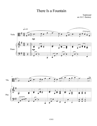 There is a Fountain (Viola Solo with Piano Accompaniment) (arr. B. C. Dockery)