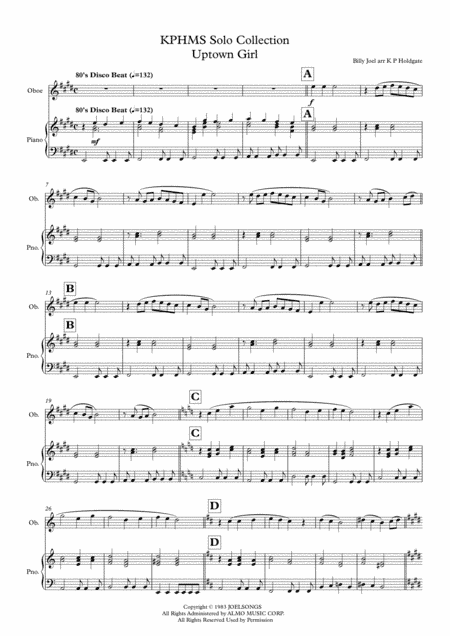 Uptown Girl (arr. Kevin P Holdgate)