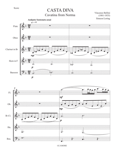 Casta Diva from Norma by Vincenzo Bellini (arr. Simeon Loring)