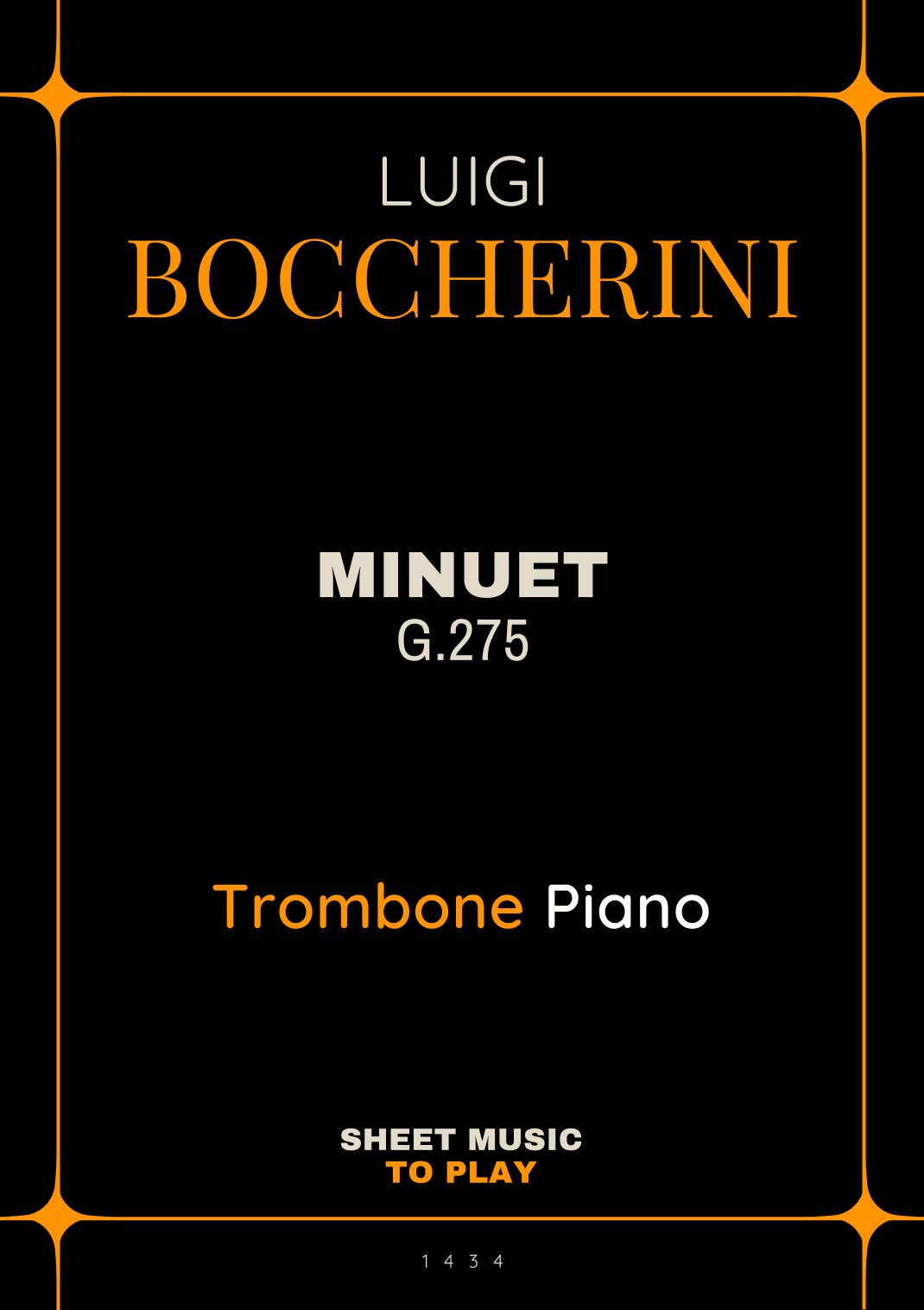 Minuet Op.11 No.5 - Trombone and Piano (Full Score and Parts) (arr. César Madeira)