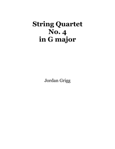 String Quartet No.4 in G major