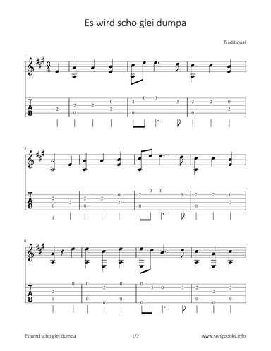 Es wird scho glei dumpa (arr. Bettina Schipp)