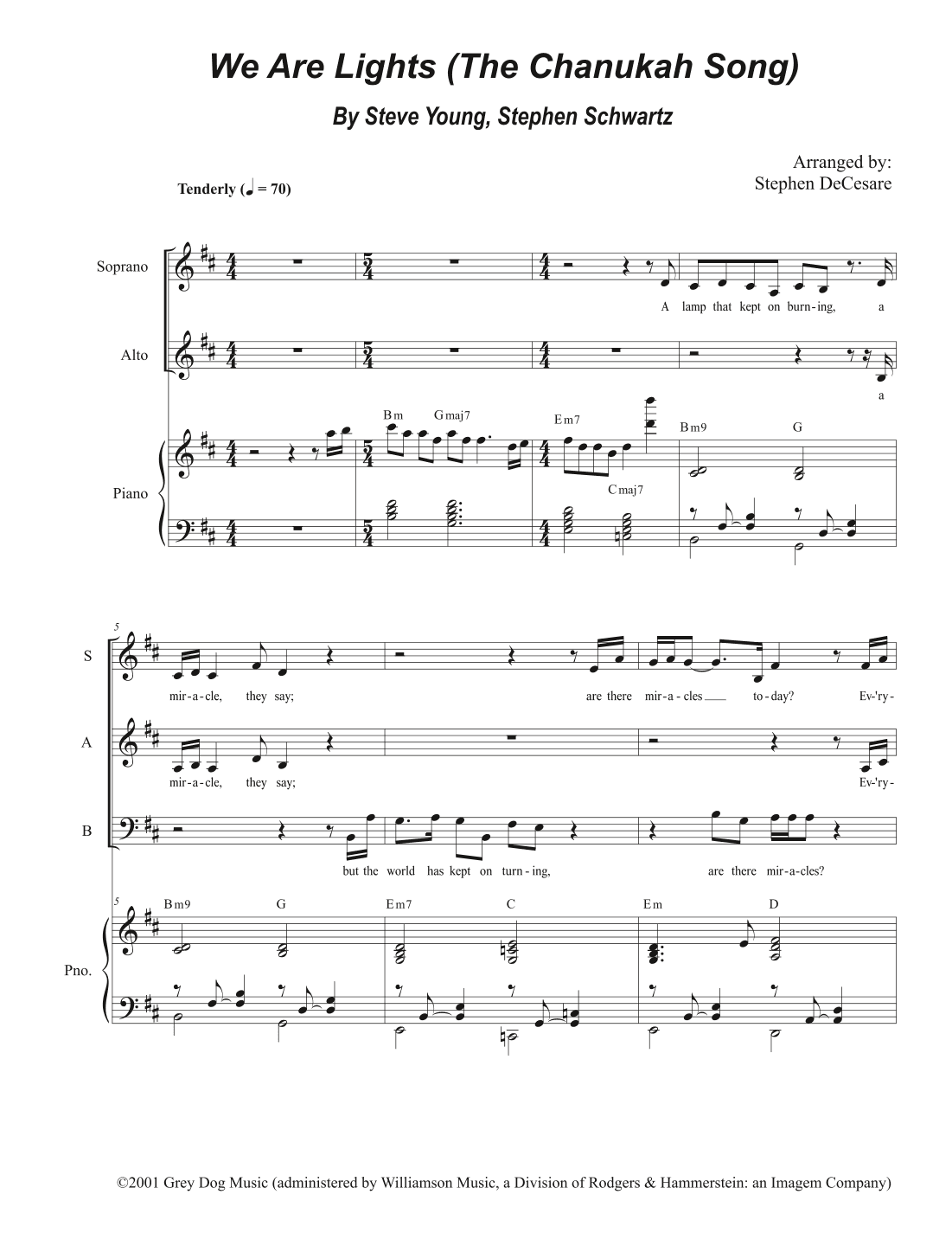 The Chanukah Song (we Are Lights) (arr. Stephen DeCesare)