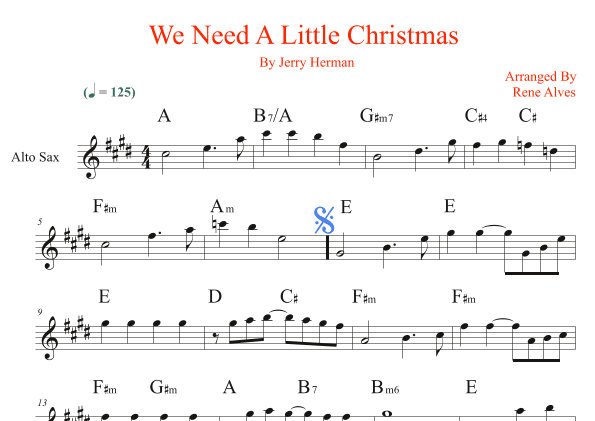 We Need A Little Christmas (arr. Rene Alves)