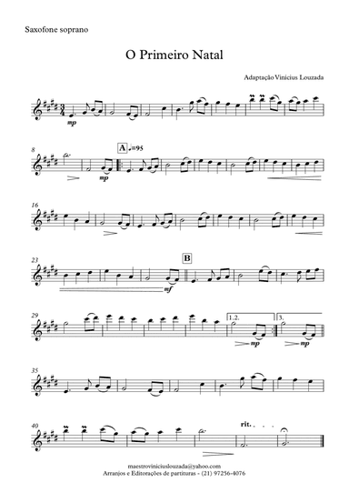 The First Noel - Soprano Saxophone Solo (arr. Vinícius Louzada)