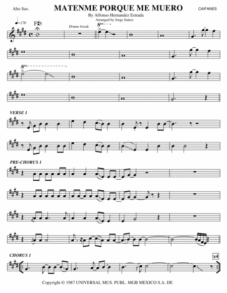 Matenme Por Que Me Muero (arr. Jorge Juárez)