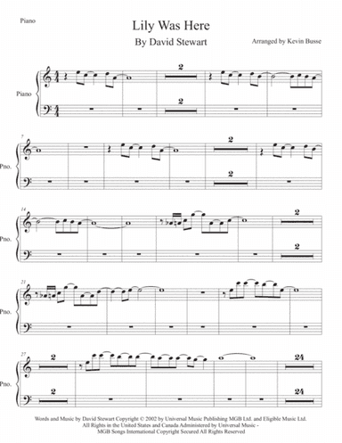 Lily Was Here (arr. Kevin Busse)