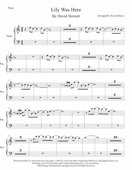 Lily Was Here (arr. Kevin Busse)