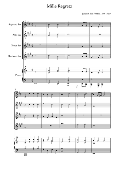 Mille Regretz (arr. Karen Gueiros)