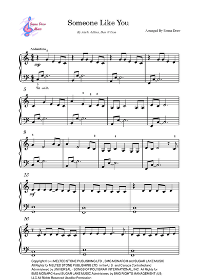Someone Like You (arr. Emma Drew)